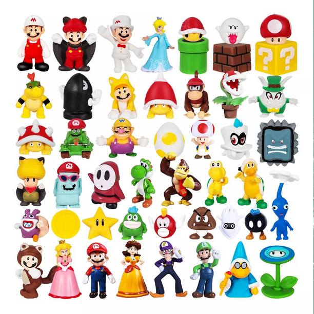 Figuras Super Mario Bross, Luigi, Yoshi, Juguetes Niños 48 Pcs ...