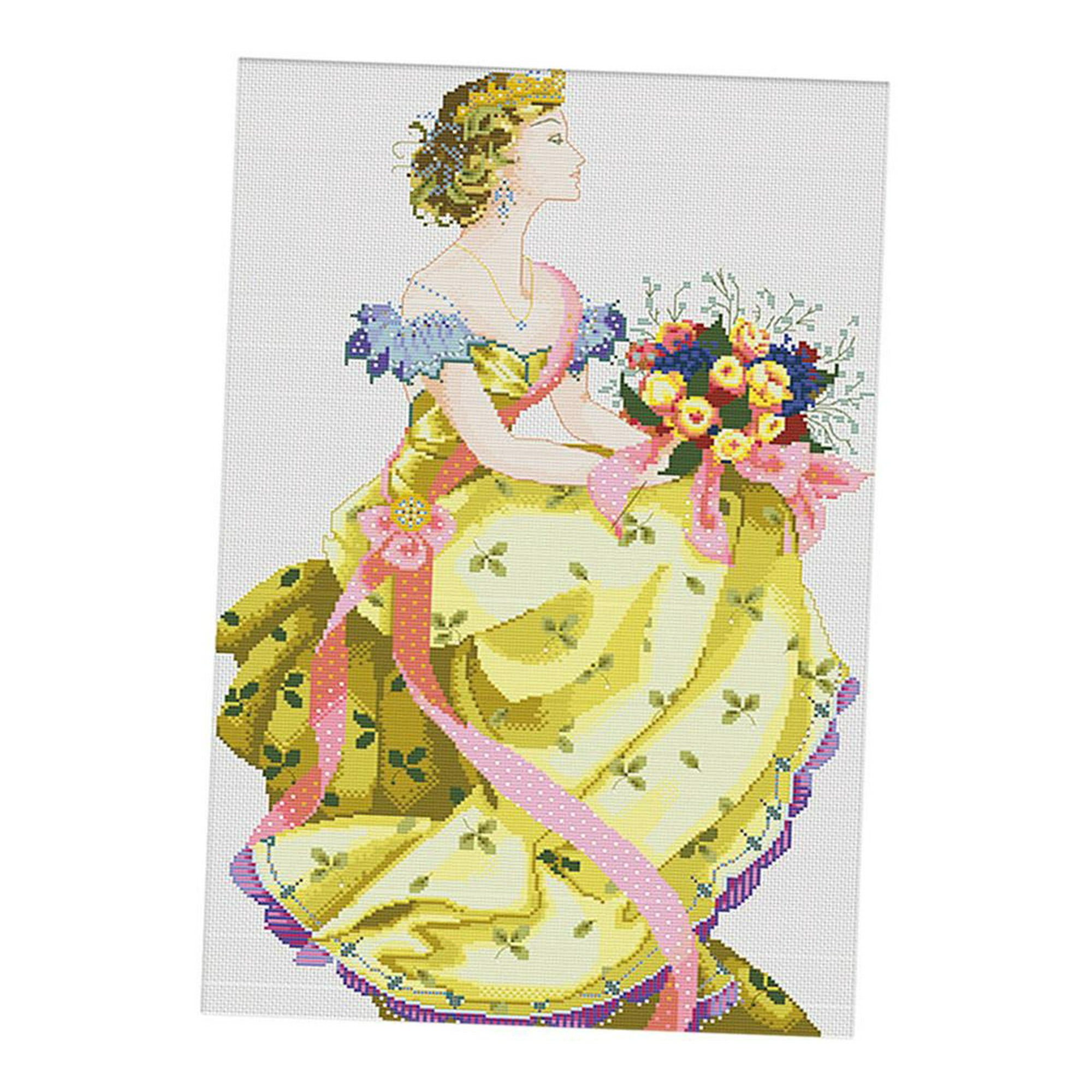 Kit Punto Cruz Yellow Spring Flowers – Cabeza de Alfiler