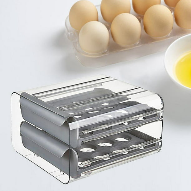  Totally Kitchen Soporte para huevos para refrigerador, cajones  de huevos de plástico sin BPA con capacidad para 40 huevos, organizador de  nevera para huevos : Electrodomésticos