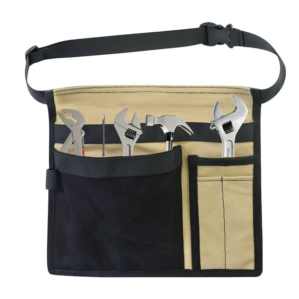Cinturón de bolsa de herramientas, bolsa de cinturón con 5 bolsillos, bolsa  de delantal de herramientas, cinturón de herramientas de jardín para
