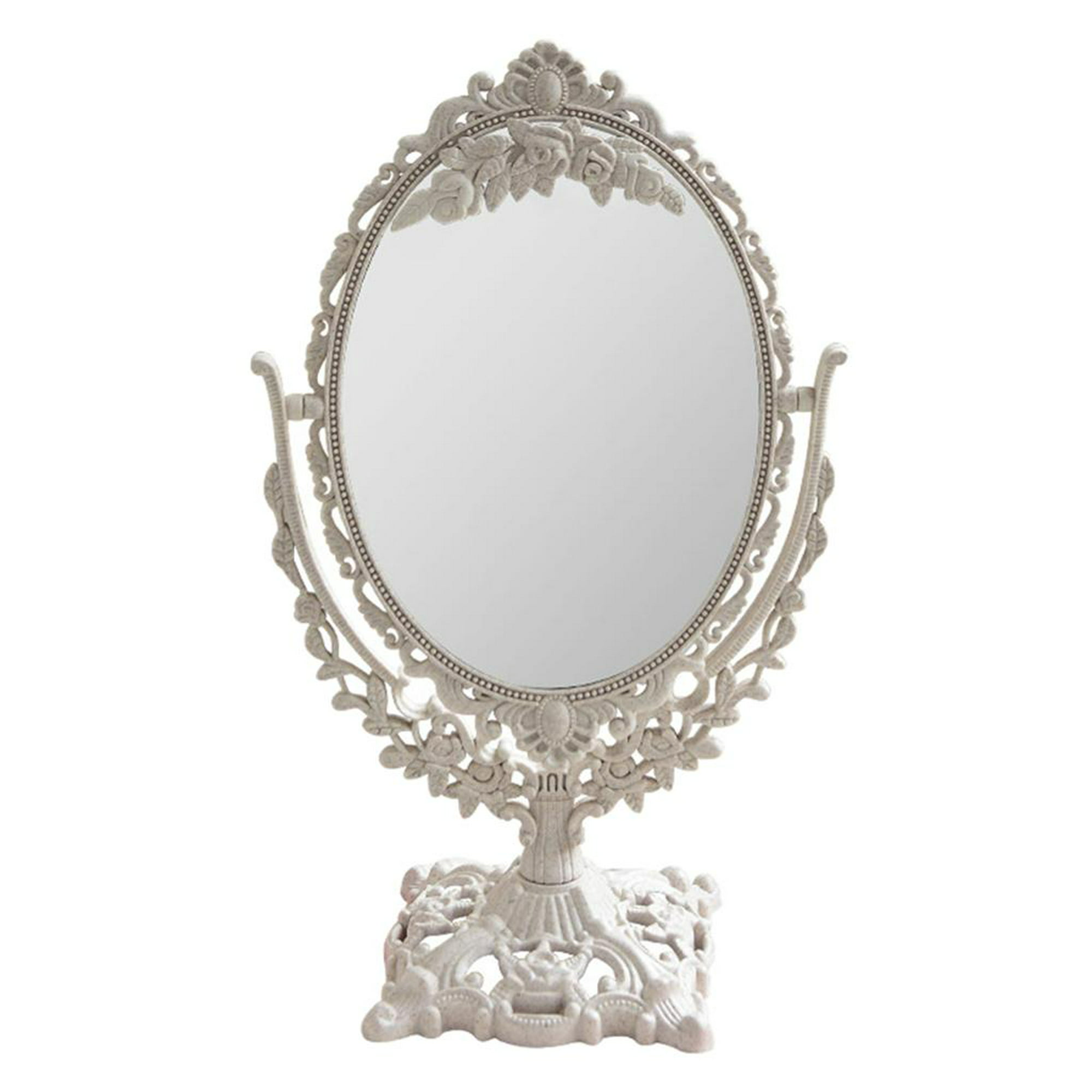 Espejo de maquillaje vintage, billetera vertical, espejos ovalados, espejo  vintage dorado, espejo cosmético plegable, espejo de tocador, espejo de –  Yaxa Colombia