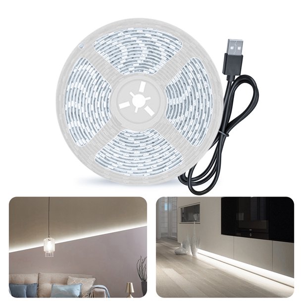 Tira de Luces LED RGB, Tira de LED USB DC 5V 5050 Tira de luz LED Flexible  RGB con Control Remoto para Fondos de retroiluminación de TV Tira de luz de  Fondo