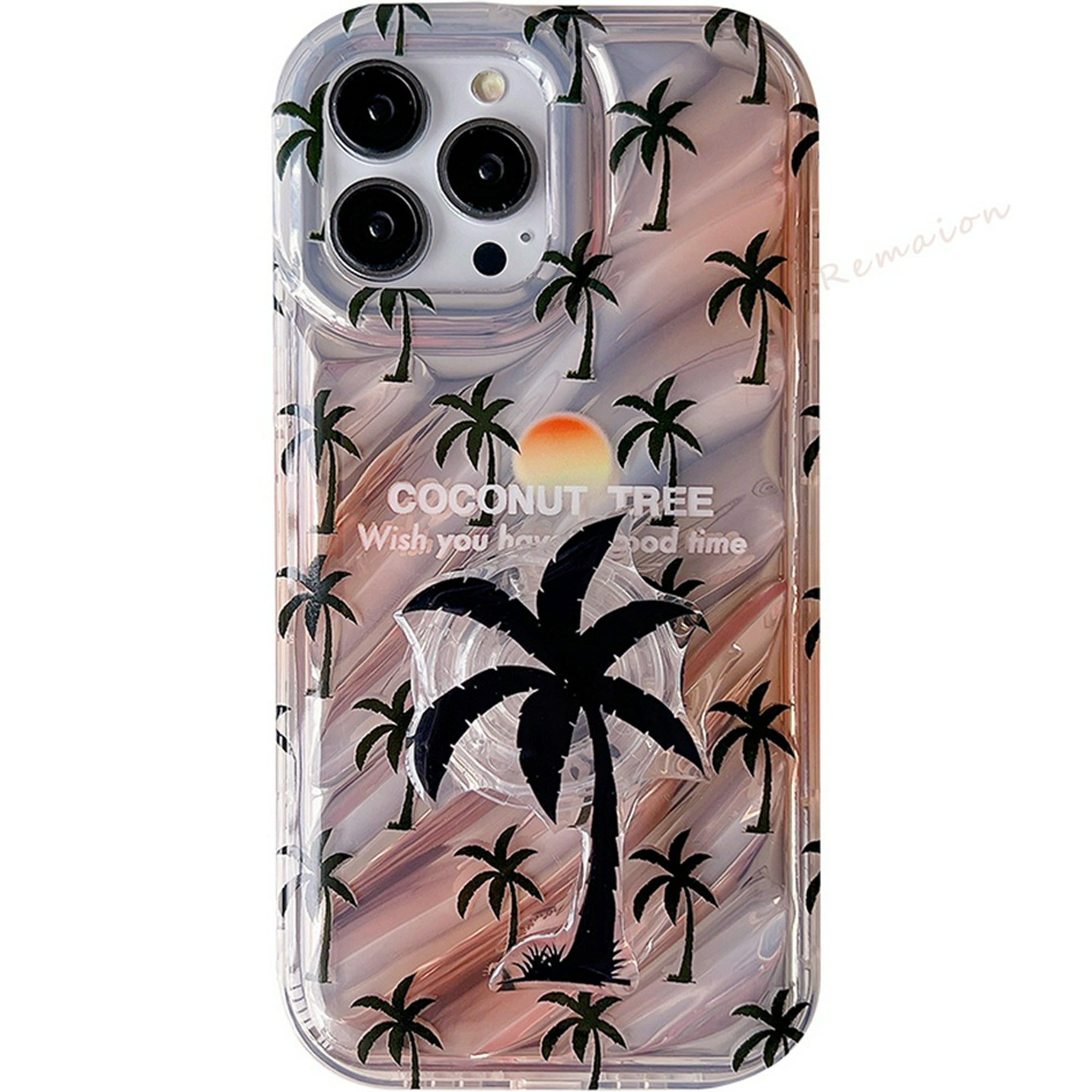 Carcasa de TPU de alta protección con diseño tropical para iPhone