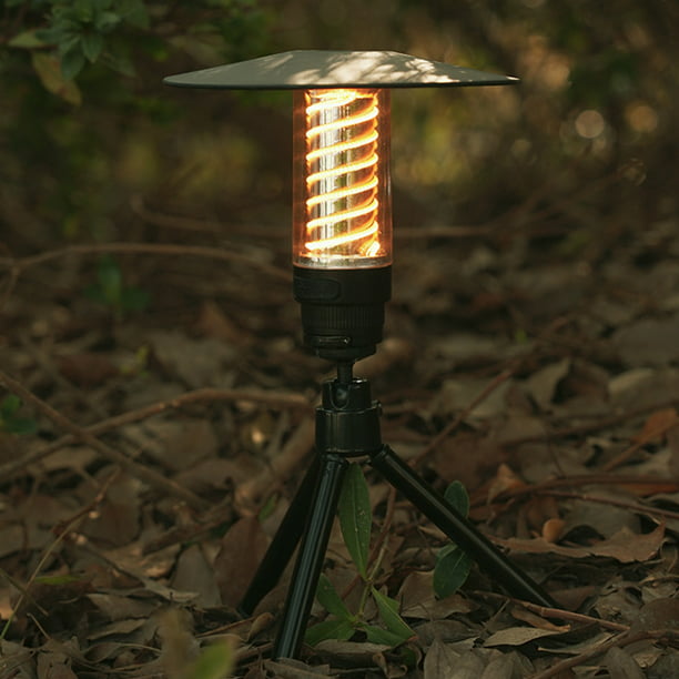 Irfora Bombilla LED con energía solar, luz blanca, recargable, portátil,  lámpara solar al aire libre para acampar, pescar, emergencia nocturna  Irfora Lámpara de exterior