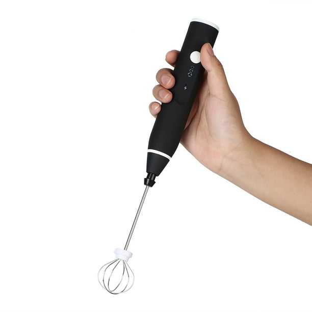 Espumador De Leche Agitador Mano Recargable Usb negro