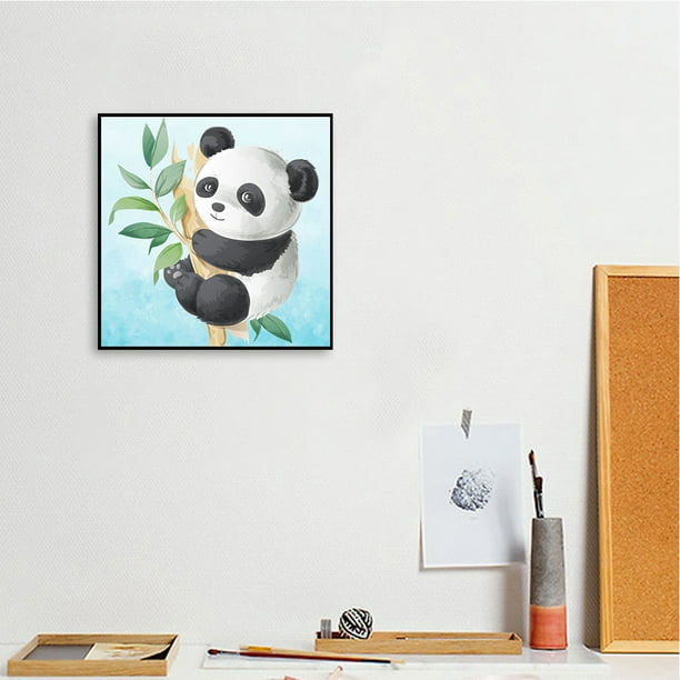 Pintura al óleo, kits de pintura por números para niños - Panda