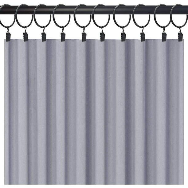 Anillas para cortinas,20 anillos de cortina de metal con clips, cortinas  decorativas para paneles de cortina, color negro vintage Vhermosa WMSS-220