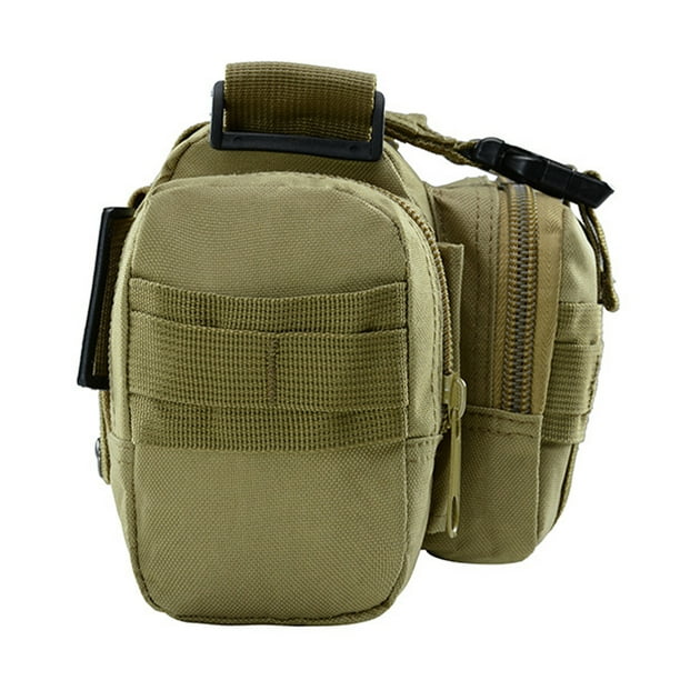 M-Tac Riñonera táctica, bolsa de cinturón de estilo militar para hombres  con Molle, paquete de cintura EDC, Negro -, Casual