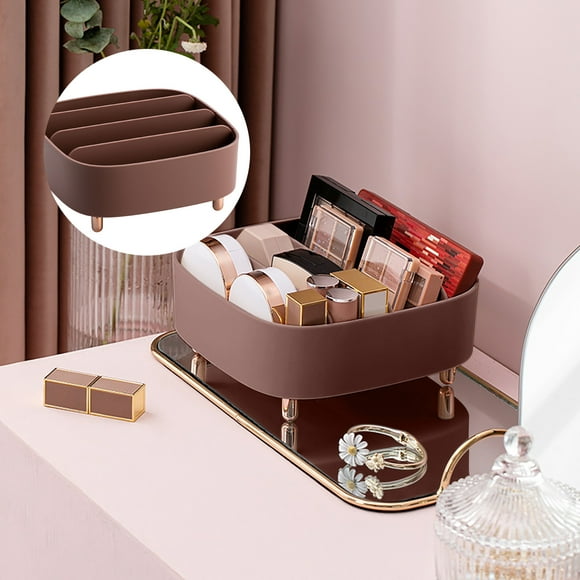teissuly makeup organizer compact desktop skincares display case 4 spaces eyeshadow pallet cosmetics storage holder for bathroom countertop and bedroom vanity dresser teissuly wer202310232273