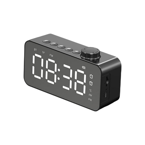 despertador con Bluetooth con puerto de carga USB Baoblaze Radio reloj  despertador
