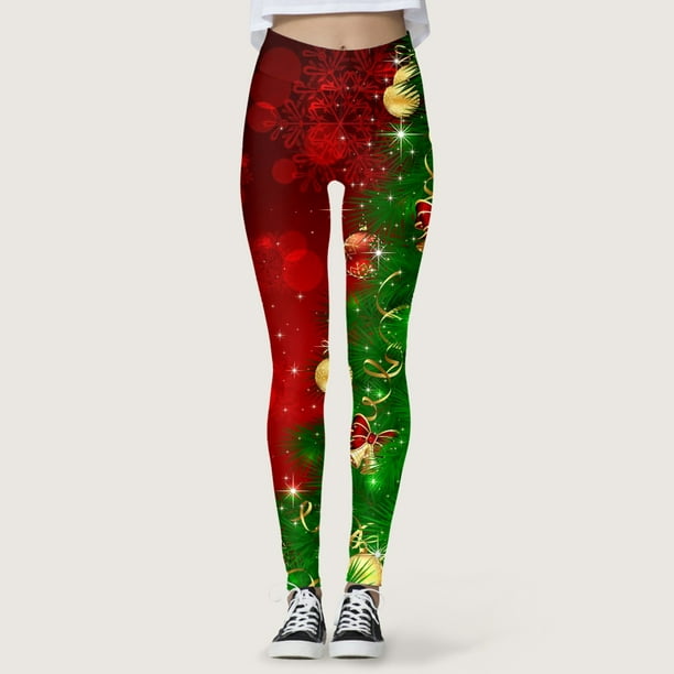 Gibobby Mallas Termicas Afelpadas Mujer Mujer Impresión digital 3D Navidad  Leggings Pantalones para yoga Correr Gimnasio Pantalones de yoga Medias