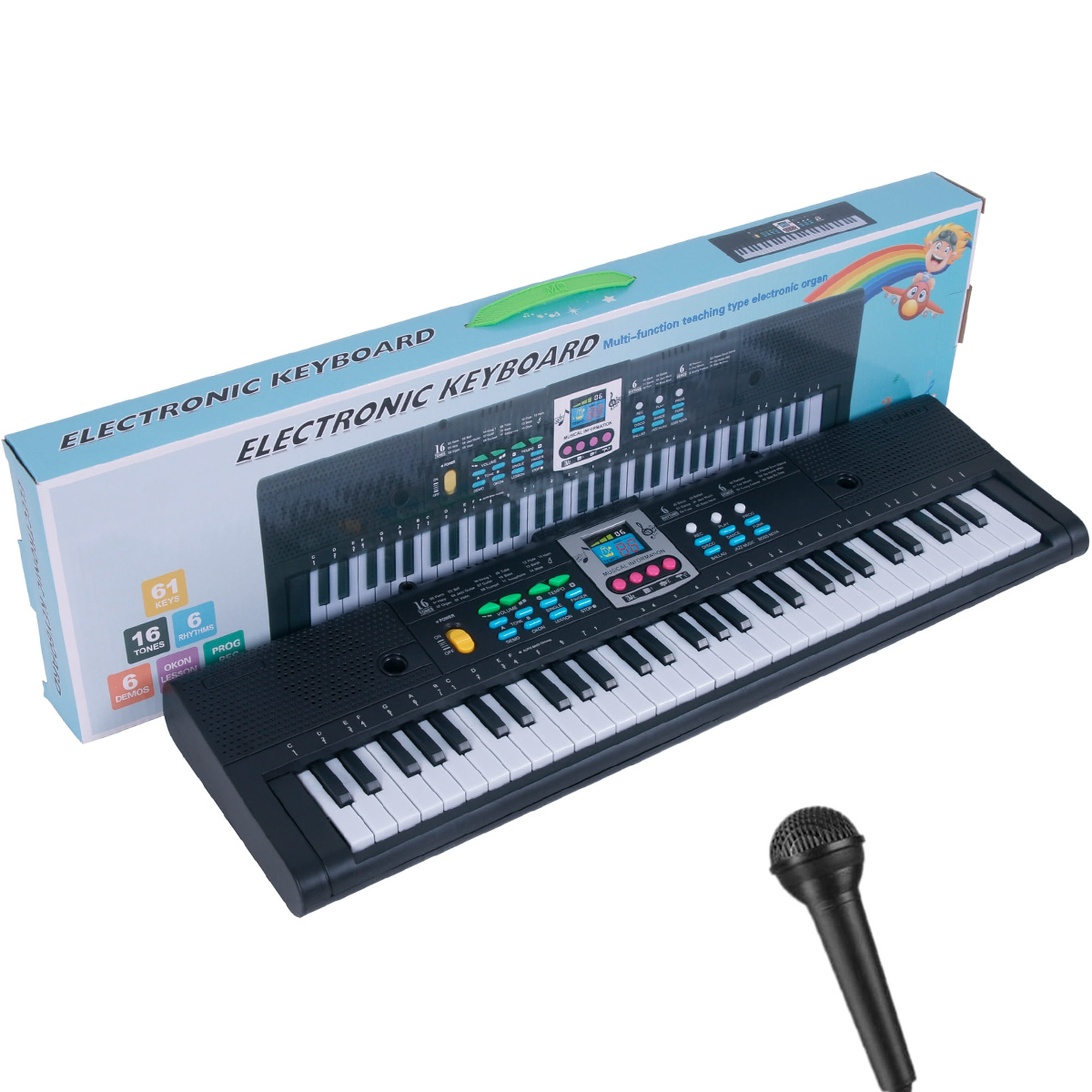 61 música Digital electrónico eléctrico Piano para escenario fiesta de  vacaciones Sunnimix Teclado de piano digital de 61 teclas