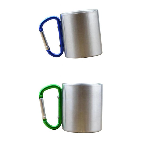 Taza con mosquetón para camping