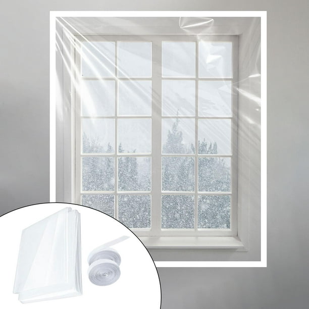  STRMAX Película aislante transparente para ventana, aislamiento  térmico para ventana, protección contra el frío, mantiene el calor, 42  tamaños (color transparente, tamaño: 6.6 x 9.8 ft) : Herramientas y Mejoras  del Hogar