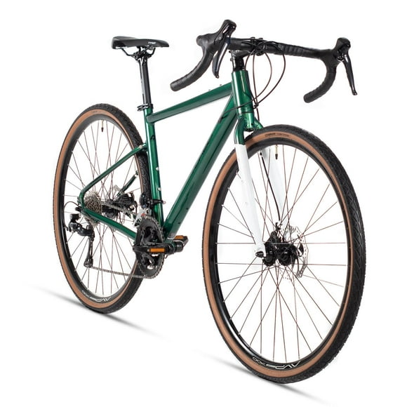 bicicleta gravel r700 18 velocidades aluminio color verde turbo sherpa