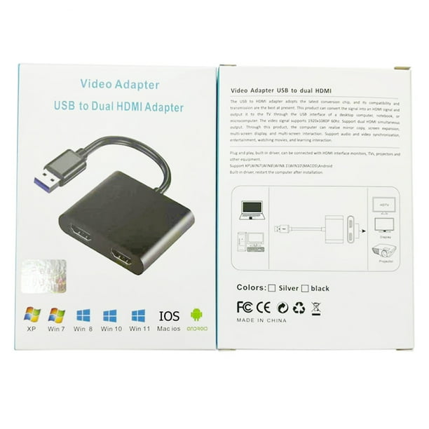 Adaptador usb 3.2 tipo c a hdmi 4k@60hz manhattan cable 15cm