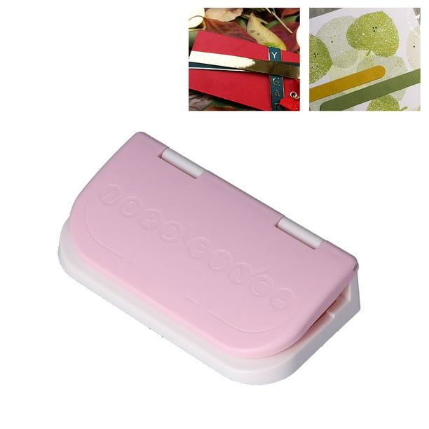 Perforadora de papel de mano para manualidades, etiquetas de papel, ropa,  boletos, herramienta de álbum de recortes, con agarre de mano suave rosa
