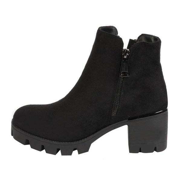 Botin con Tacon de 7 cm para Dama Mujer en color Negro Elaborado