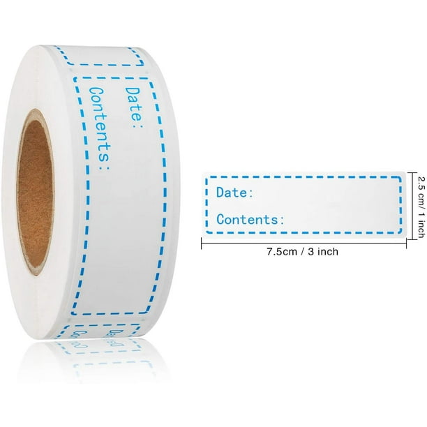 Etiquetas extraíbles para congelador, 1 x 3 pulgadas, pegatinas para  almacenamiento de alimentos, etiquetas de papel para congelador, 150  etiquetas (azul) Zhivalor CZBG-ST158