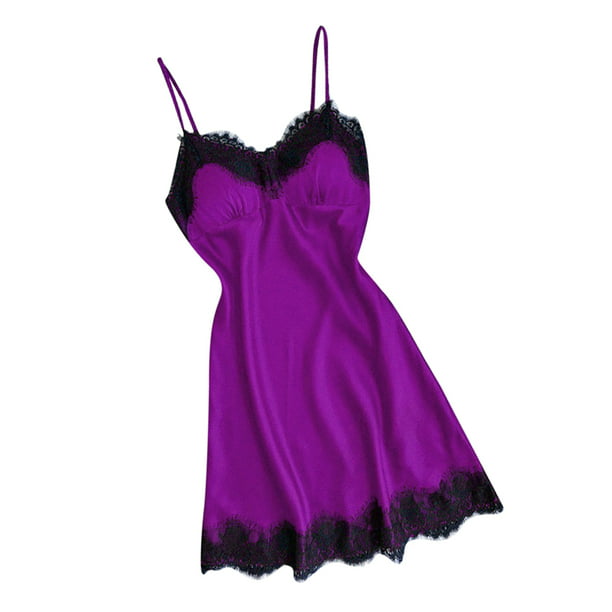 Lencería Mujer Ropa de Dormir Ropa Interior Atractiva Moda Una Pieza Vestido Corto - Púrpura Sunnimix Vestido de sexy para mujer | Walmart en