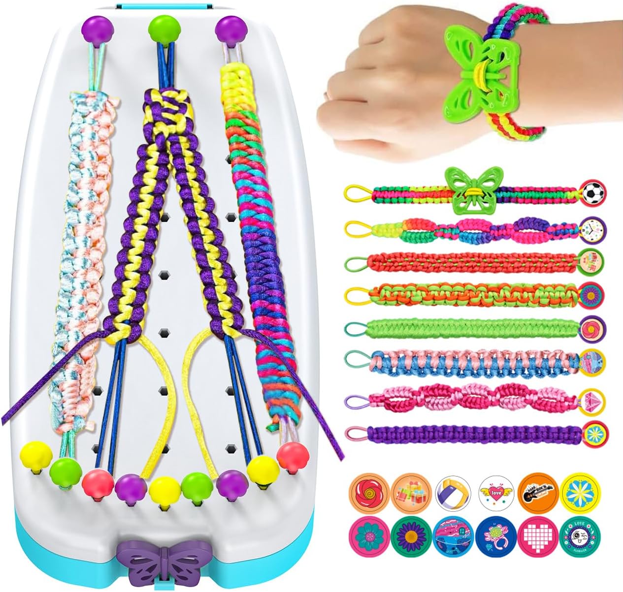 Kit para hacer pulseras de la amistad, regalo para niñas de 7, 8, 9, 10, 11  y 12 años, manualidades para niños de 8 a 12 años, kits de pulseras de la