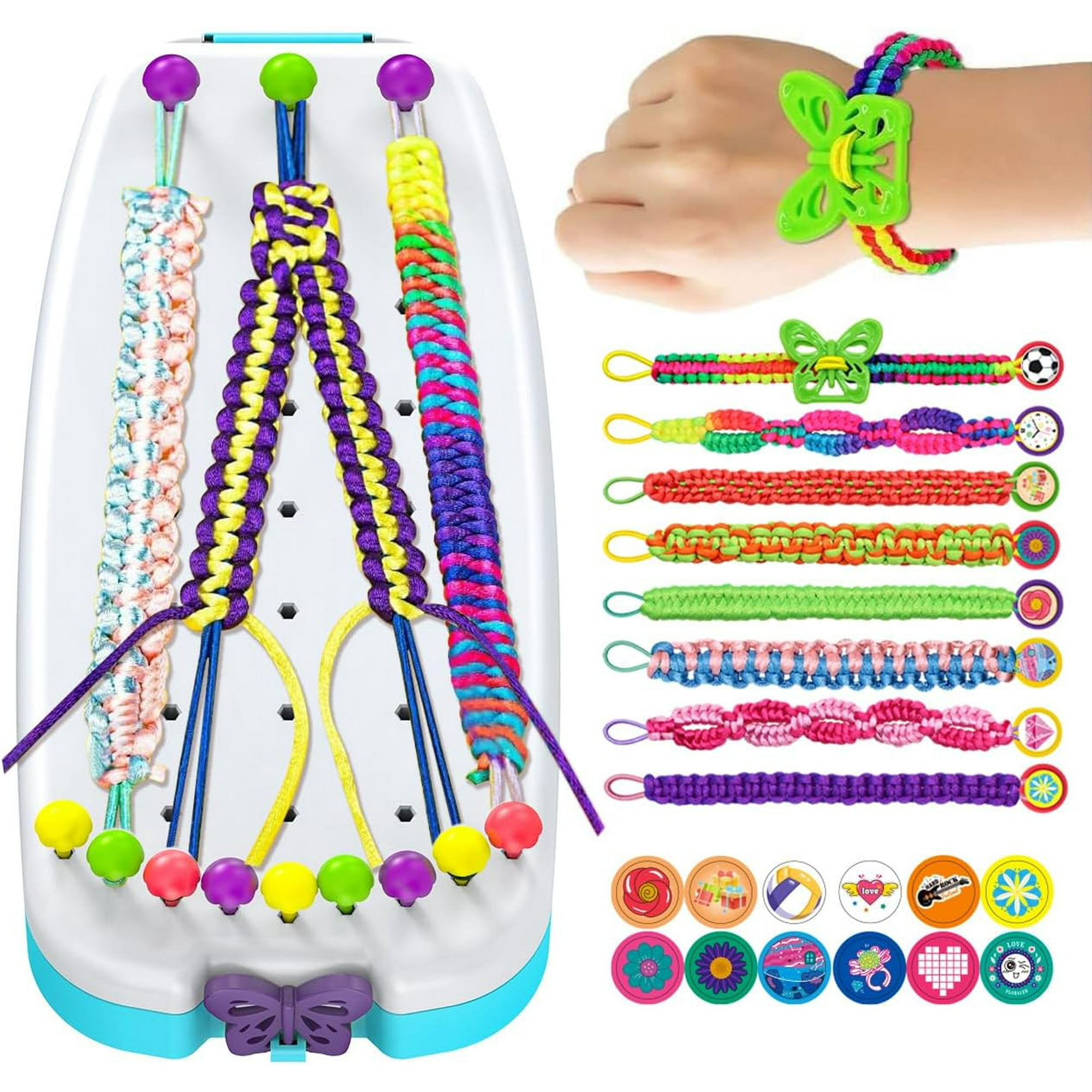 klmars Kit de fabricación de joyas – Suministros de manualidades para  pulseras, cuentas y dijes para regalos y juguetes para niñas de 4 a 12 años