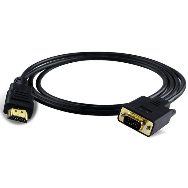 Cable adaptador HDMI a VGA Adaptador VGA a HDMI D-SUB a monitor HDMI  Adaptador de 15 pines a HDMI macho a conector macho VGA Transmisor de cable