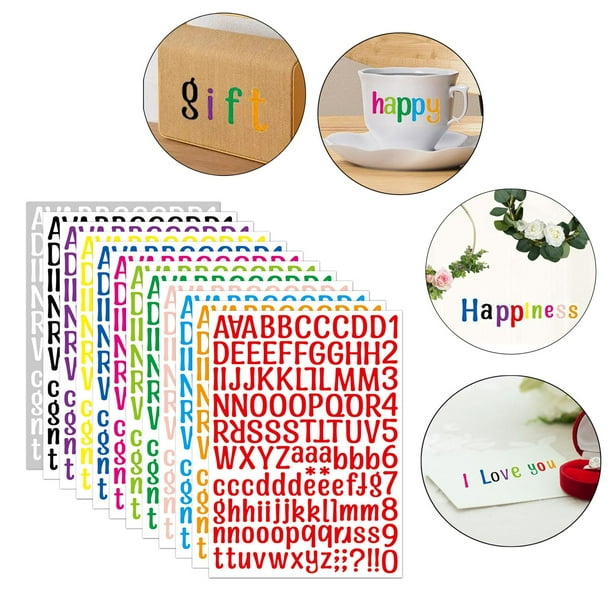 12 piezas autoadhesivas de letras mayúsculas, letras mayúsculas, letras del  alfabeto, letras adhesivas de vinilo para manualidades, buzones, ventanas