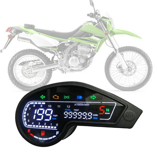 odómetro, velocímetro y tacómetro negro para motocicleta con soporte para  Yamaha SR XV RX Cafe Racer Suzuki Honda Kawasaki