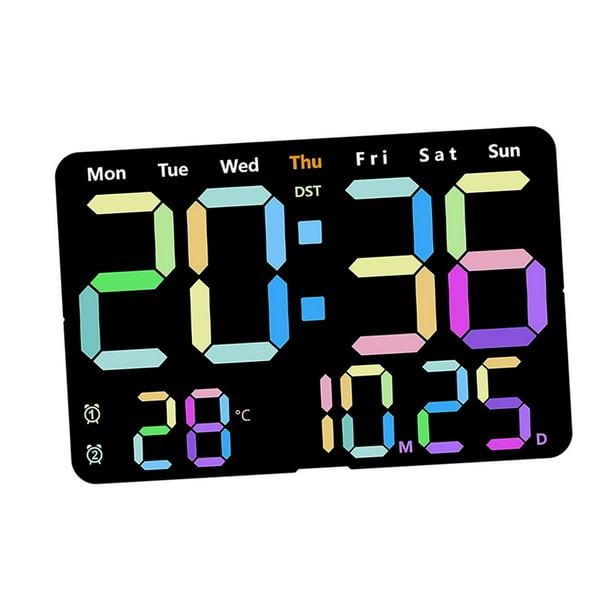 Spardar Reloj de pared digital de pantalla grande, reloj despertador de  pared de 9 pulgadas con control remoto, relojes de gimnasio para gimnasio  en