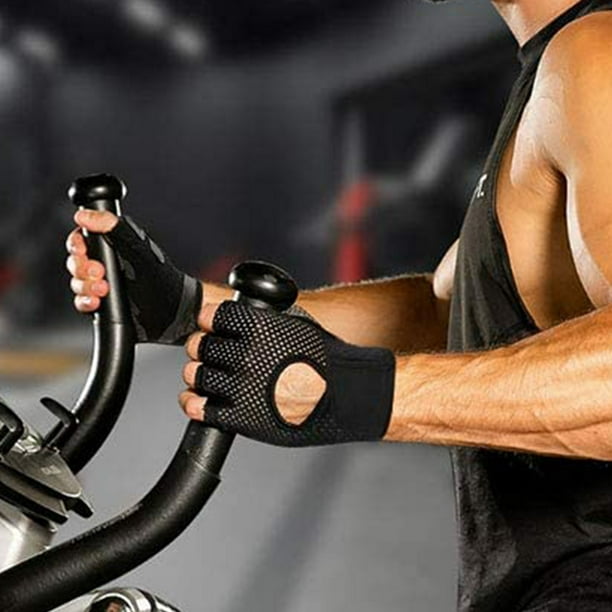 Guantes de entrenamiento para hombres y mujeres, guantes de levantamiento  de pesas, gimnasio, fitness, ejercicio, ciclismo, dominadas, microfibra
