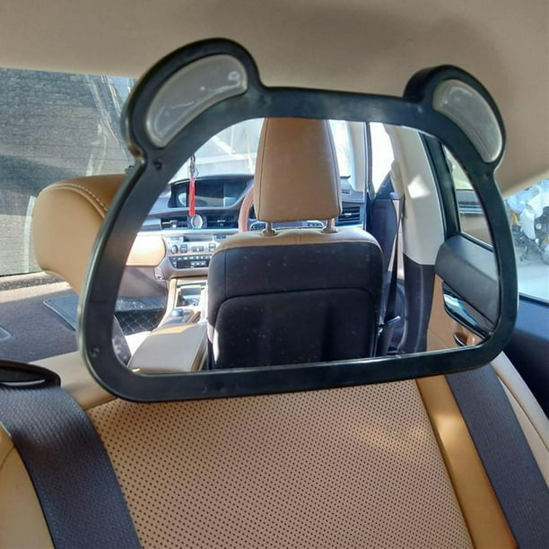 Espejo de coche para bebé con rotación de 360 degree, accesorios interiores  para automóvil con , iluminación para bebé, para niño, espejo de shamjiam  Vista trasera del asiento trasero del coche