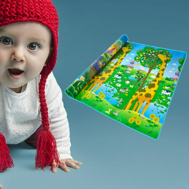 Tapetes de juego para niños, tapete para que el bebé juegue en el suelo,  alfombras para bebés y niños con temática de zoológico súper lindas para