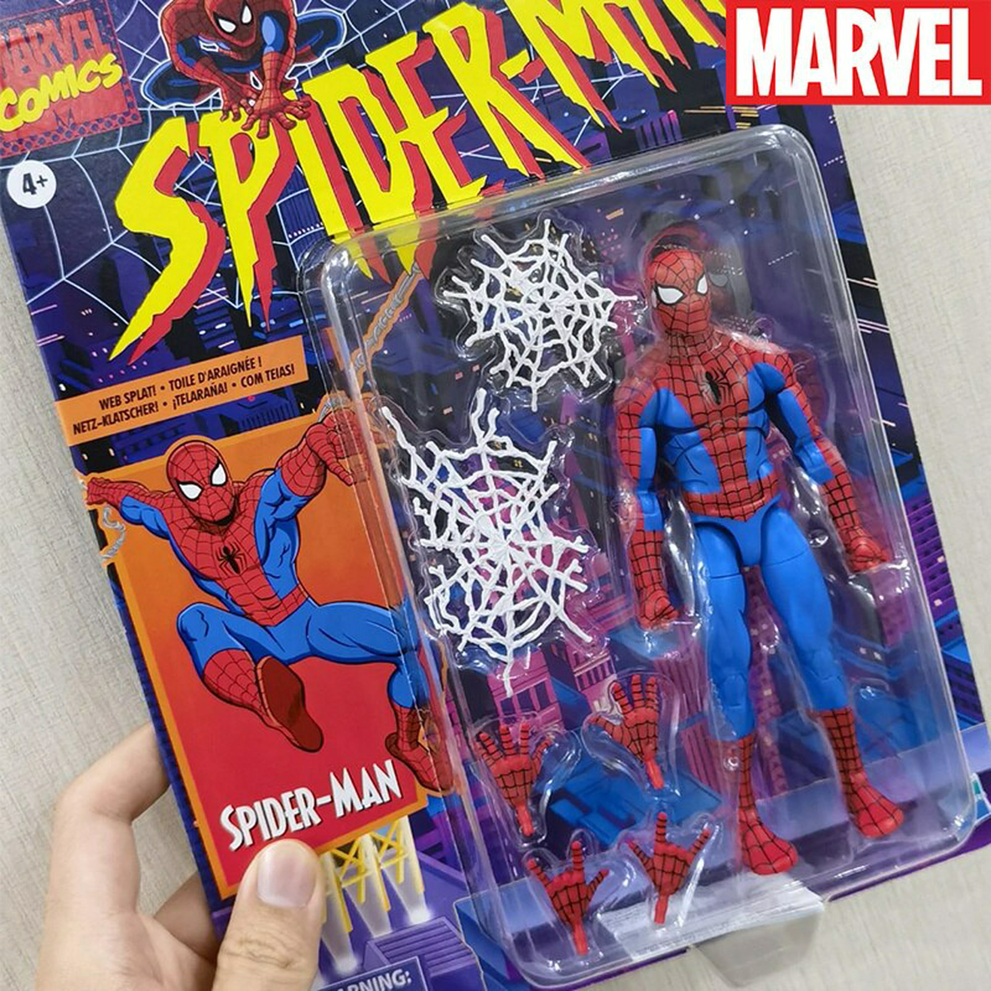 Figuras de acción de Marvel Legends, minifiguras de Anime Retro de Spiderman,  estatua de PVC, modelo de muñeca, juguetes de decoración para niños, regalo  Fivean unisex