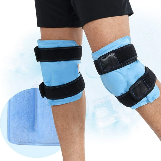 Bolsa de hielo para aliviar el dolor, bolsa de hielo de gel reutilizable,  utilizada para el tratamiento con compresas frías de lesiones en las  piernas, hinchazón, cirugía de reemplazo de la artic