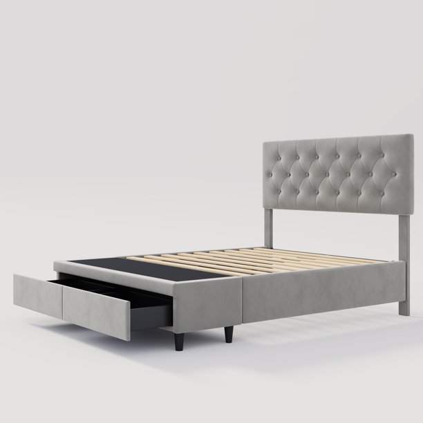 Cama tapizada 140*200, cama doble, cama para adultos y jóvenes