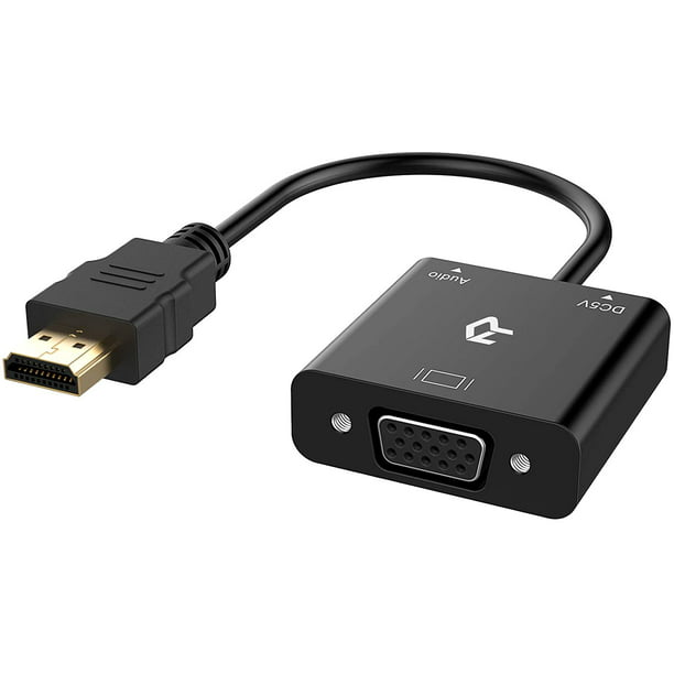 Convertidor HDMI Macho a VGA hembra Cable Adaptador de Vídeo para PC 1080P  HDTV