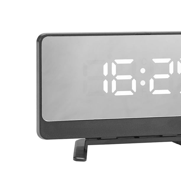 Reloj despertador Digital LED moderno, reloj despertador de escritorio o  pared, de temperatura Colck, fecha de repetición, s duales, ca rojo  Sunnimix