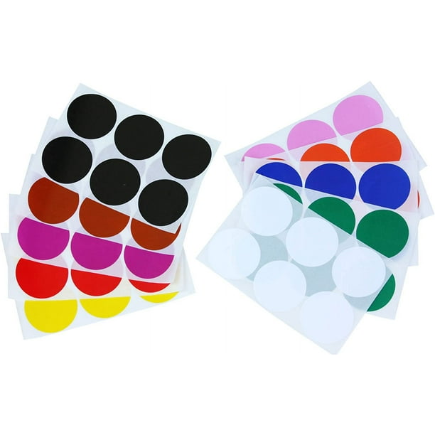 Etiqueta de pegatinas redondas, pegatinas de hoja de pegatinas de puntos de  colores de 30 mm para ca XianweiShao 9024719149455