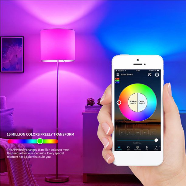 2 uds foco de Color Control Bluetooth para teléfono móvil, luz de