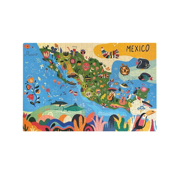 rompecabezas mapa de mexico 500 piezas flink 90x60 cm