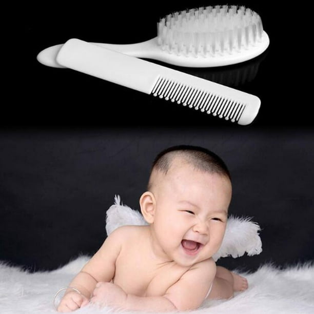  Juego de cepillo y peine para bebé, peine de masaje suave,  cepillo de baño, herramienta de limpieza para recién nacidos, niños  pequeños y niños : Bebés