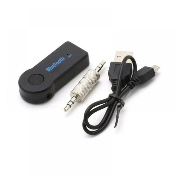 Adaptador Bluetooth auxiliar para coche - Receptor Bluetooth 5.0 con  perilla giratoria grande, cable auxiliar portátil largo de 0.138 in/AUX  adaptador