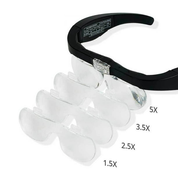 Lupa Gafas Lupa para ojos con iluminación LED Lupa recargable por USB