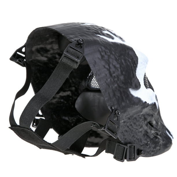  Outry Máscara de calavera Airsoft, máscara de cara completa  táctica, máscara de paintball (negro) : Deportes y Actividades al Aire Libre