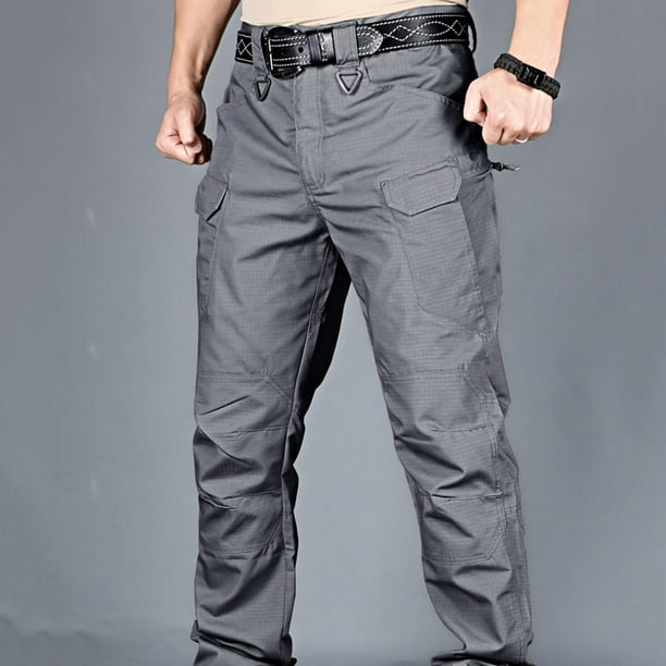 Pantalones de trabajo para hombres, 10 bolsillos, pantalones tácticos de  militar casuales, combinan perfectamente con su y zapatillas d Khaki_M  Macarena Pantalones tipo cargo