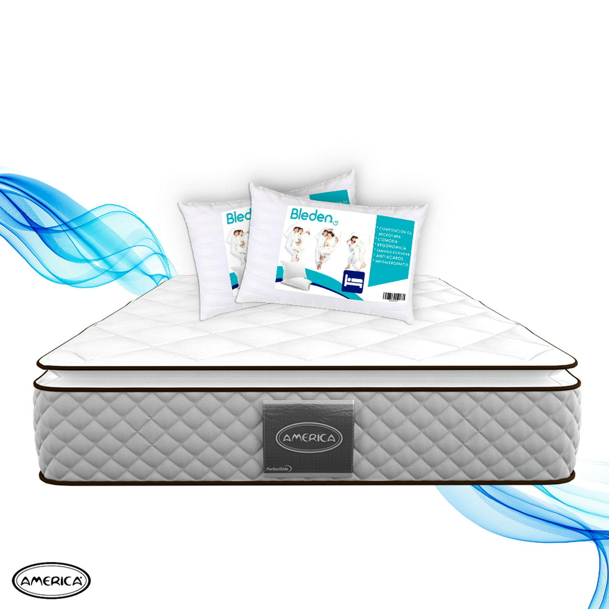 Spring Air Pack de 2 almohadas de tamaño Estandar, de Alto soporte y  firmeza con tecnología
