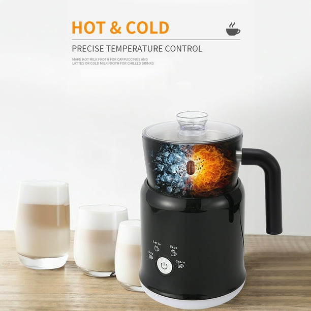 Espumador de leche eléctrico Calentador de espuma suave para café,  capuchino, vaporizador de leche de 3 funciones, calentador de leche  (enchufe de la