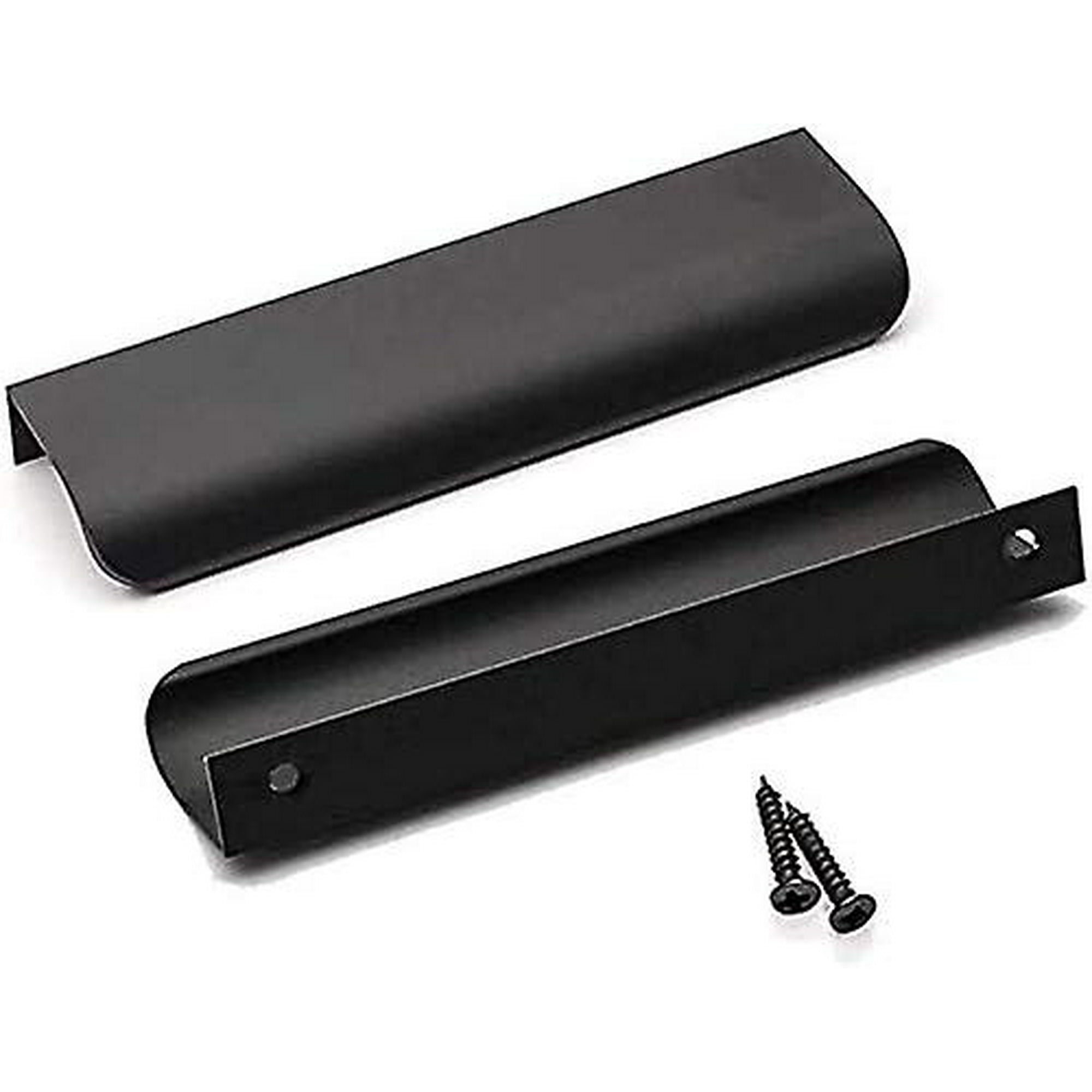 Juego de 5 manijas de perfil negro Tiradores de muebles de cocina negros -  Tiradores de cocina negros Tiradores de muebles negros mate en aleación de  aluminio Distancia central 128 mm Longitud