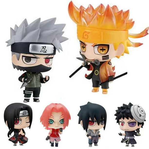 Figuras de Anime de Naruto para niños, Sasuke, Kakashi, modelo de juguetes,  decoración de pasteles, Fivean Figuras de anime